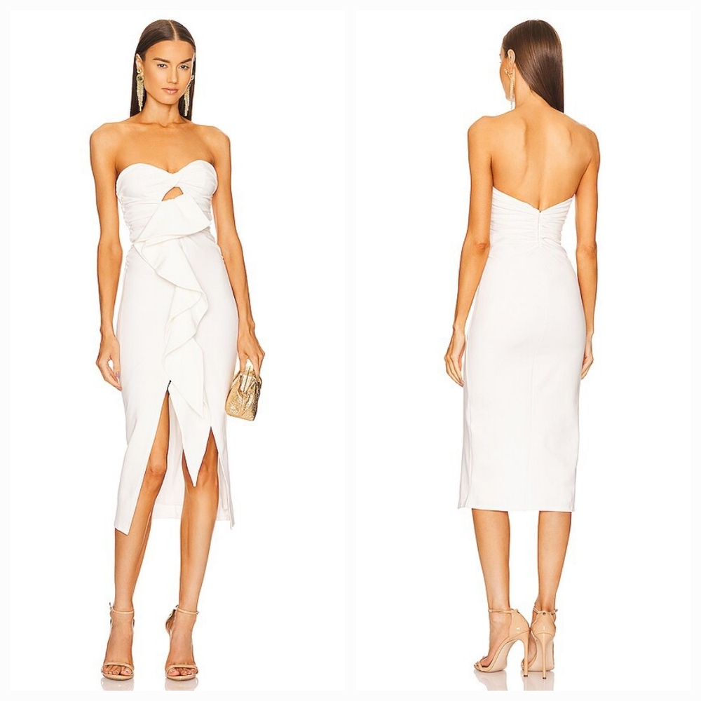 Michael Costello x REVOLVE Dorothea Dress in Ivory